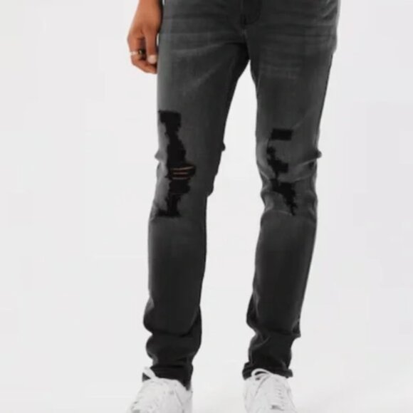 Hollister Other - Hollister Men's Skinny Distressed Ripped Jeans Advanced Stretch Denim 34x32